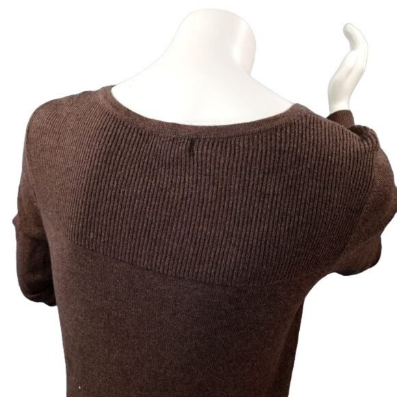 EDDIE BAUER WOMENS SMALL BROWN SWEATER - Picture 6 of 15